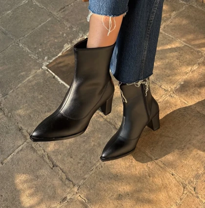 نیم بوت پاشنه‌دار زنانه مدل الناز