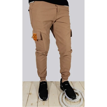 شلوار اسلش شش جیب مردانه OFF-WHITE خاکی