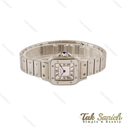 ساعت کارتیه سانتوس زنانه استیل صفحه سفید Cartier-5393-L