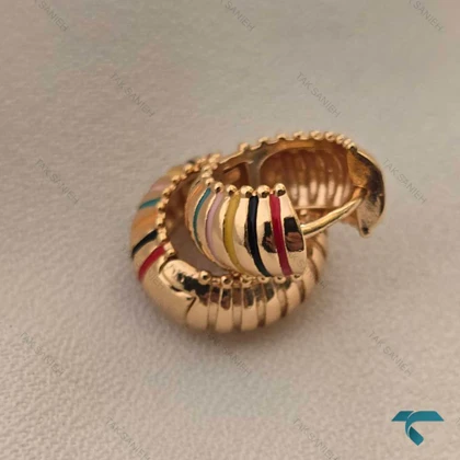 گوشواره طلایی رنگی Ghoshvareh-8564-L