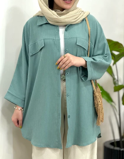 مانتو دکمه دار برکه کد 2970