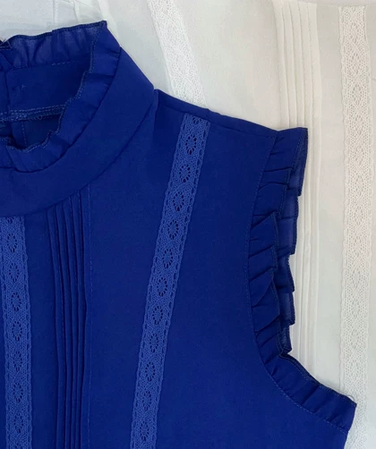 تاپ کرپ حریر یقه ایستاده کد 2523