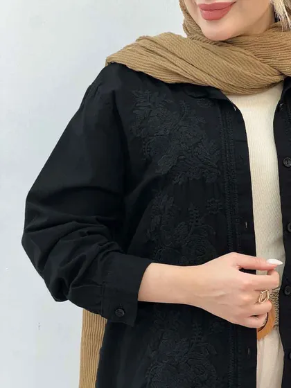 مانتو گلدوزی ترگل