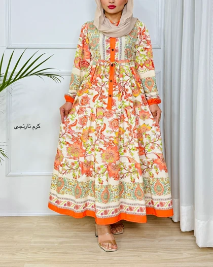 پیراهن بلند جانان کد 883-(پیراهن زنانه پیراهن ساحلی )