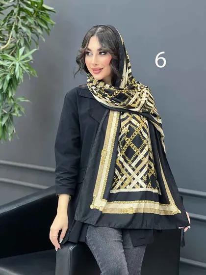 شال نخی طرح دار