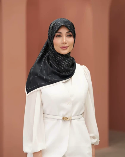 روسری ابریشم توییل تک‌رنگ (قواره 100) 30282