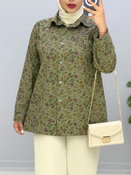 شومیز عروسکی لینن شادگون کد 20145598