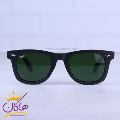 عینک آفتابی ری بن زنانه مشکی شیشه سبز RB R2140/4S