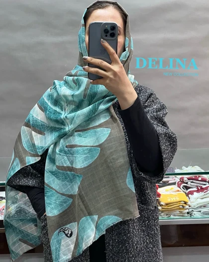 شال نخی برگ انجیری
