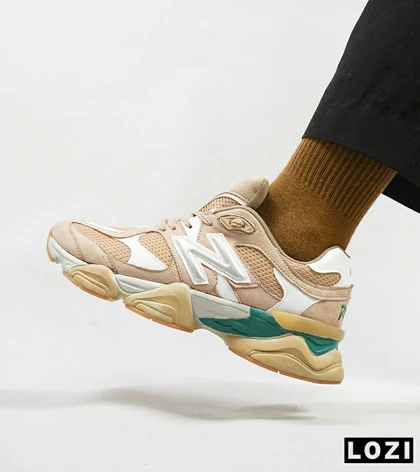 کفش کتانی مردانه کرم قهوه ای سبز NEW BALANCE 9060