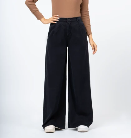 شلوار بگ سیلک سرمه ای رویال