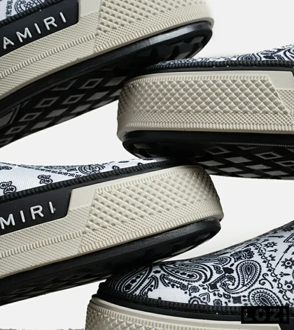 کفش اسنیکرزونس سفید مشکی Amiri Stars Vintage مدل 5985