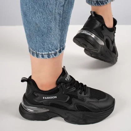 کفش و کتانی زنانه مدل فشیون FASHION رنگ مشکی کد B124