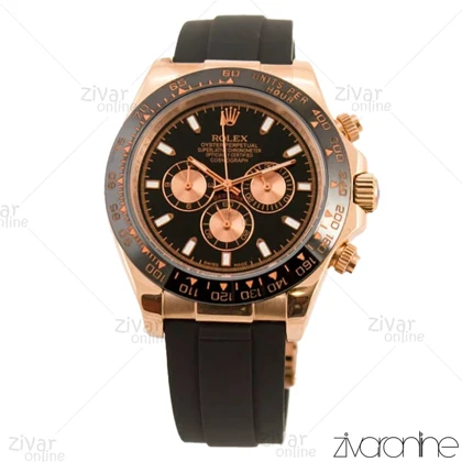 ساعت رولکس دیتونا مردانه سه موتوره رزگلد بند رابر 101532