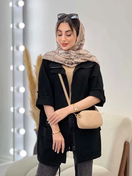 مانتو جلو زیپ پایین گت
