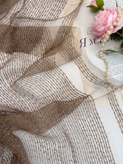 شال ویسکوز راه راه ریز 20679