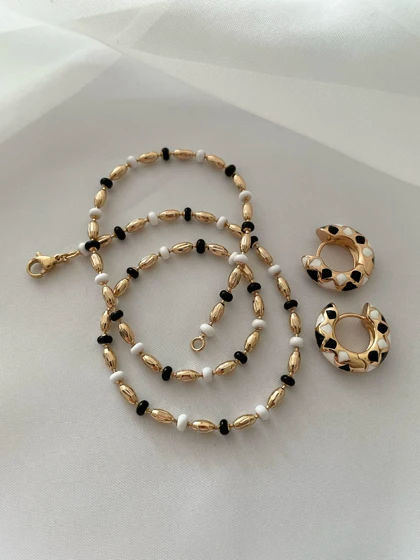 گردنبند و گوشواره میناکاری ژوپینگ