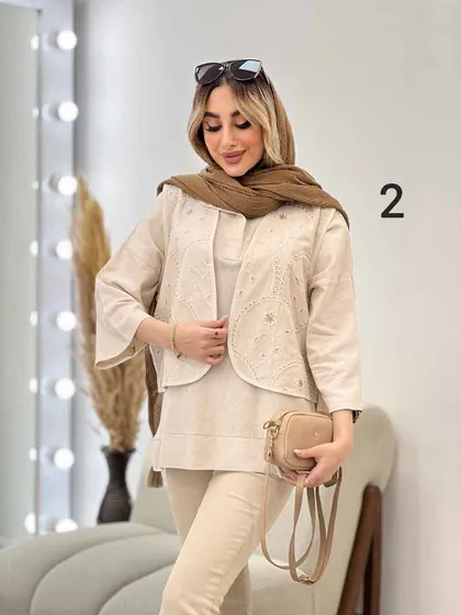 شومیز جلو بسته دو تکه