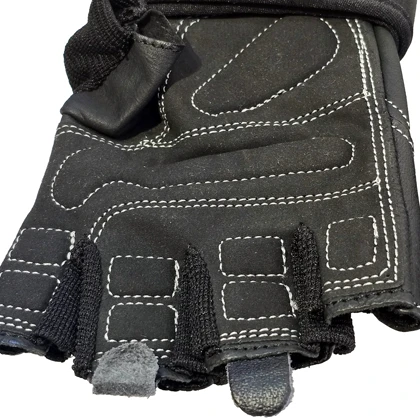 دستکش مردانه بند انگشتی طرح گوریل چرمی مشکی