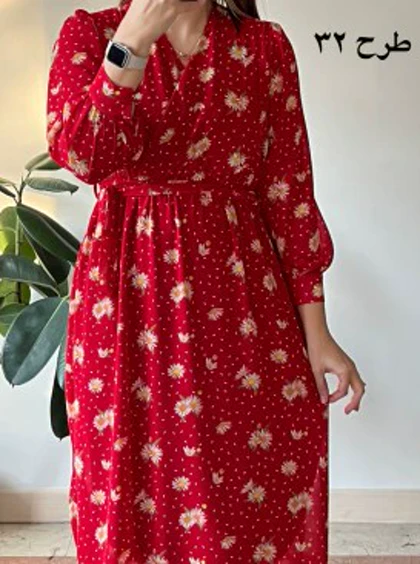 پیراهن حریر سرمه سری 16