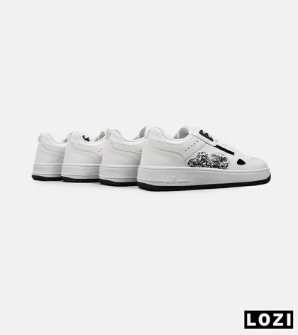 کفش کتانی مردانه سفید مشکی NIKE AirForce Draw