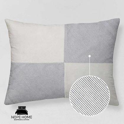 روبالشی نخ پنبه میکس راه راه و ساده