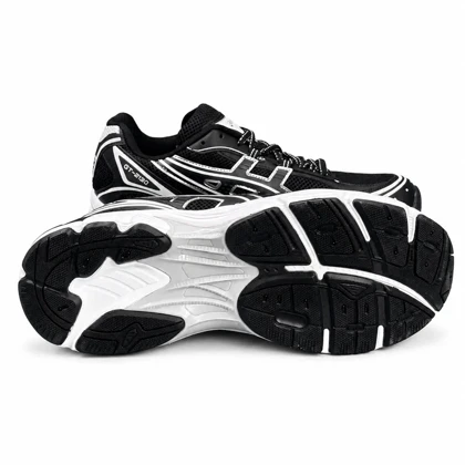 کفش کتانی بزرگ پا (کیفیتاورجینال) مدل اسیکس مشکی سفید ASICS