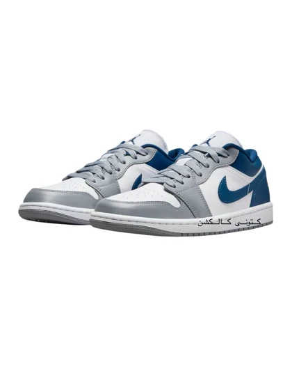 کتانی ویتنامی نایکی ایر جردن وان لو بدون ساق فرنچ بلو Nike Air Jordan 1 Low Stealth French Blue