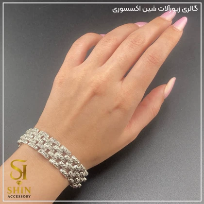 دستبند زنانه استیل رولکسی دولاین کد dzr34