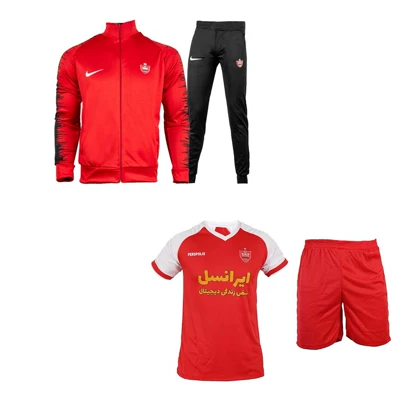 پکیج ست پرسپولیس مردانه ایرانسل +ست سویشرت شلوار پرسپولیس مردانه مدلJ92