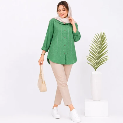 مانتو زنانه نگین‌دار شانتون کد 258