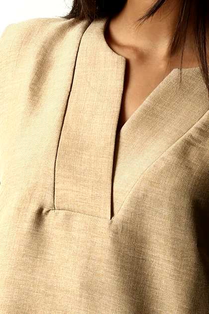 تاپ باکسی یقه دار زنانه