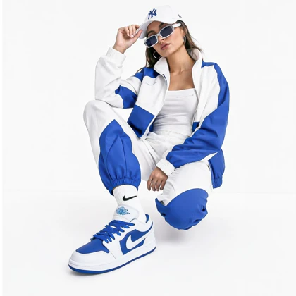 کتانی زنانه نایک مدل Air Jordan آبی سفید _ کد 3793