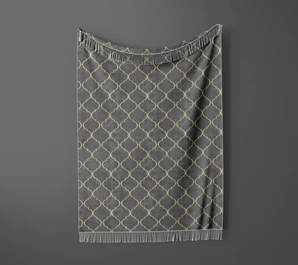 شال مبل ریش دار sofa shawl 80
