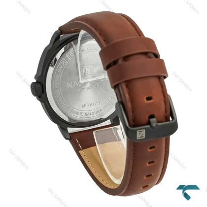 ساعت مردانه ناوی فورس NF8078 مشکی قهوه ای NaviForce-7753-G