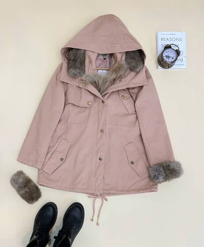 کاپشن کتان آستردار کد 2430