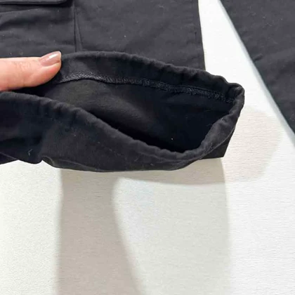 شلواربچه گانه کتان مشکی مدل بگ اورجینال