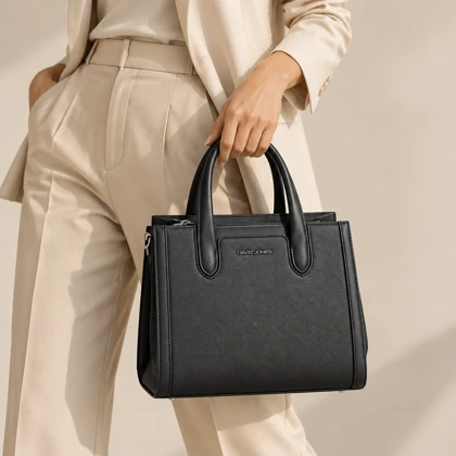 کیف دستی زنانه چرم مصنوعی دسته دار دیوید جونز DAVIDJONES