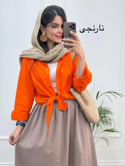 شومیز گره‌ای لینن آینور