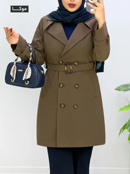 بارانی مزونی کتان جانیار کد 968245