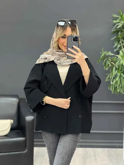 مانتو لینن ژیله دکمه دار