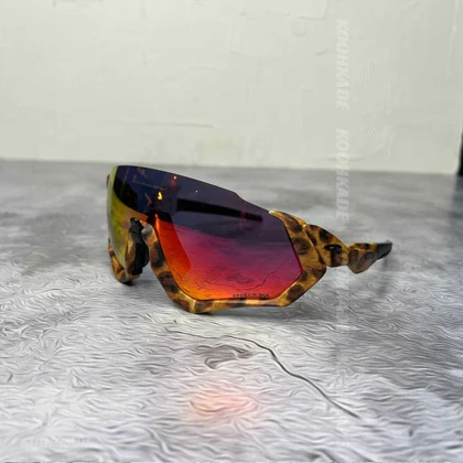 عینک OAKLEY سه لنز FLIGHT JAKET OAKLEY پلنگی