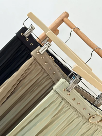 دامن پلیسه کمربنددار