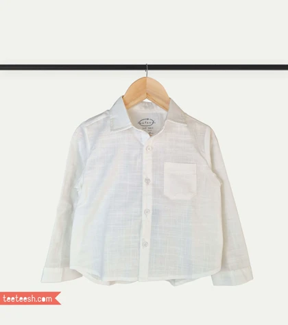 پیراهن لینن اسلپ شیری