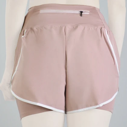 شلوارک کشاله دار ورزشی زنانه لولولمون مدل 026 گلبهی