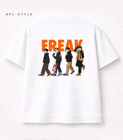 تیشرت باکسی یونیسکس طرح FREAK کد 1375