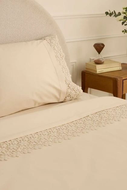 سرویس روتختی دو نفره Karaca Home مدل Rosal پنبه - بژ