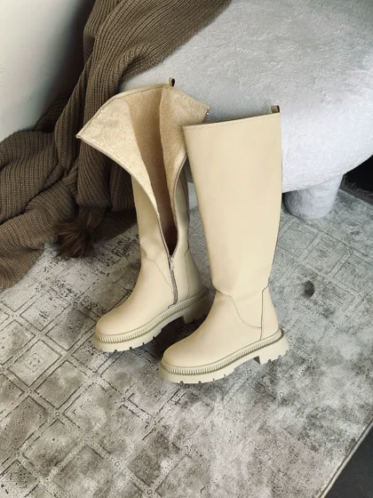 نیم بوت بلند بغل زیپ زنانه 6002 MR