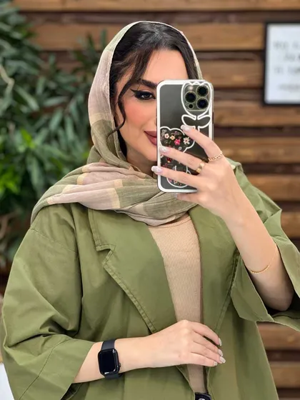 مانتو لینن بغل چاک دو دکمه