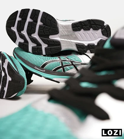 کتانی مردانه و زنانه سبز نقره ای ASICS GEL-KAYANO 27